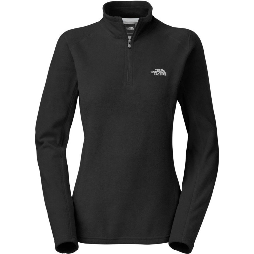 North Face 1/4 Zip Black Fleece Pullover